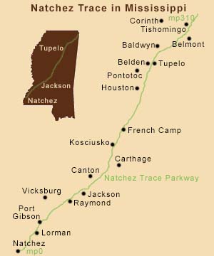 Natchez Trace Parkway in Mississippi