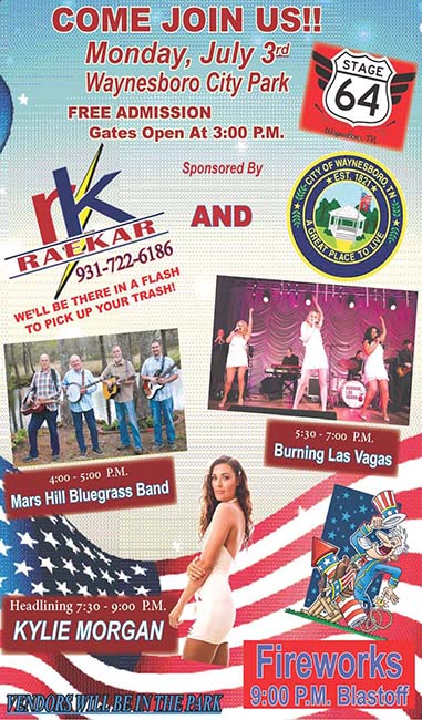 City of Waynesboro July 3rd Fireworks Extravaganza - Waynesboro, Tennessee