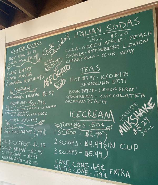 Lost Gringos Coffeehouse Menu