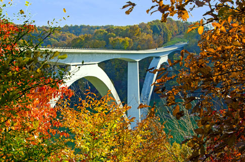 Double Arch Bridge - Natchez Trace Fall Foliage