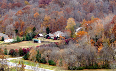 Birdsong Hollow - Double Arch Bridge - Natchez Trace Fall Foliage
