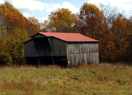 Old Barn - Natchez Trace Fall Foliage