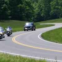 Tennessee - Motorcycles on the S curve.