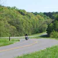 Motorcycle at milepost 427.