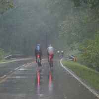 A little rain didn't stop this group.