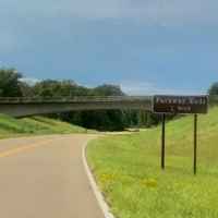 Milepost 1 near the Southern Terminus of the Natchez Trace Parkway