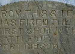 Site from where the first shot was fired during the Battle of Port Gibson.