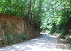 Deep cut roads through the loess soil are similar to what both armies marched on in the spring of 1863.