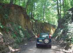 Deep cut roads through the loess soil are similar to what both armies marched on in the spring of 1863.