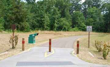 The northern terminus of the Multi-Use path. Park at Reservoir Overlook and walk or bicycle along the path.