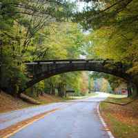 Picture of the bridge at Kosciusko, MS going over the Natchez Trace Parkway.