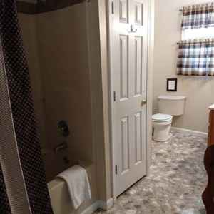 Shower/tub combo.