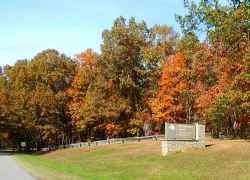 Entrance to the Meriwether Lewis site at milepost 385.9.