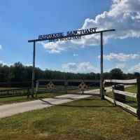 Entrance to Farmhouse Sanctuary, our overnight stay after Day 2 of biking.