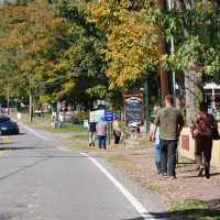 Folks enjoying Leiper's Fork. - Leiper's Fork, Tennessee