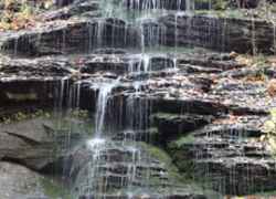 Some of the falls at Fall Hollow Waterfall.