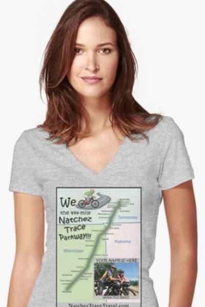 Women's Fitted V-Neck T-Shirt - Heather Grey