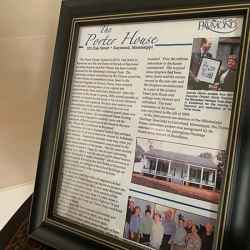 The Porter House awarded the Mississippi Heritage Trust Award of Excellence