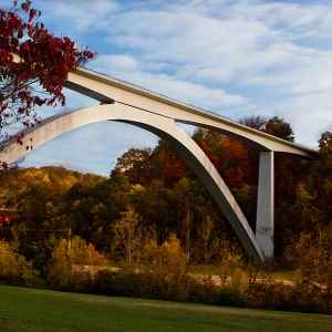 Tennessee - Double Arch Bridge - Natchez Trace Fall Foliage - October 20 - Photographer: David Johnston