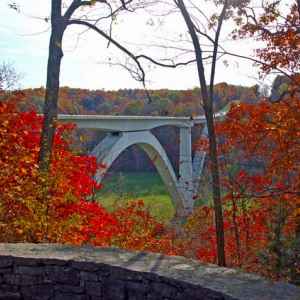 Tennessee - Double Arch Bridge - Natchez Trace Fall Foliage - October 30 - Photographer: Kenneth Bargers