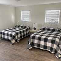 House Across the Street - Bedroom with two Full Size Beds