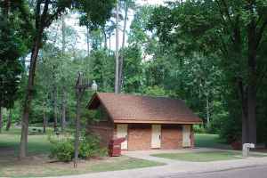 Restroom at Coles Creek - milepost 17.5 - Mississippi