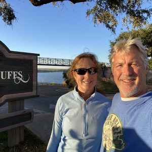 On the Natchez Bluff overlooking the Mississippi River.